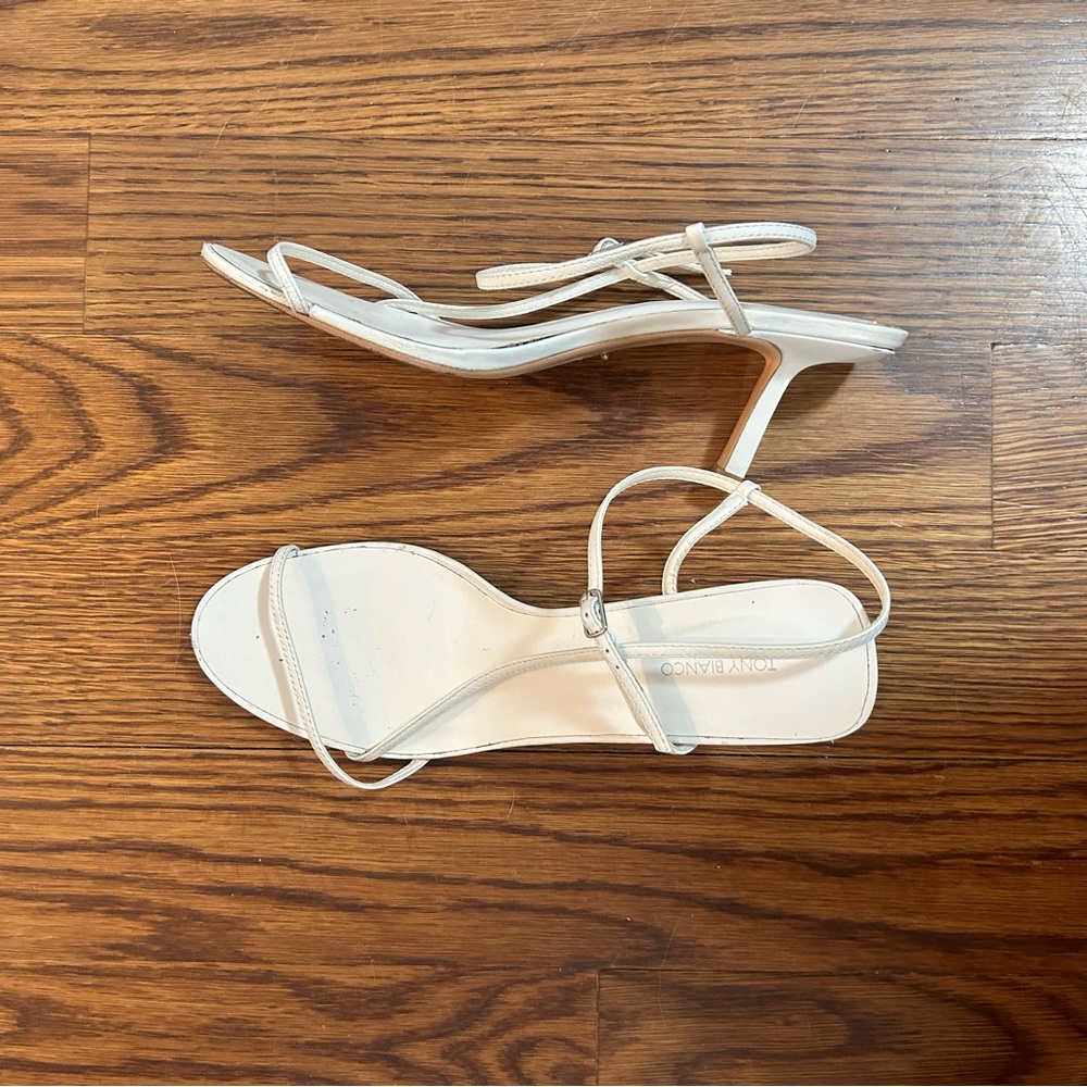 Tony Bianco white heels